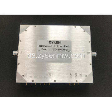 20-3000 MHz Switched Filter Banken 12 Channels